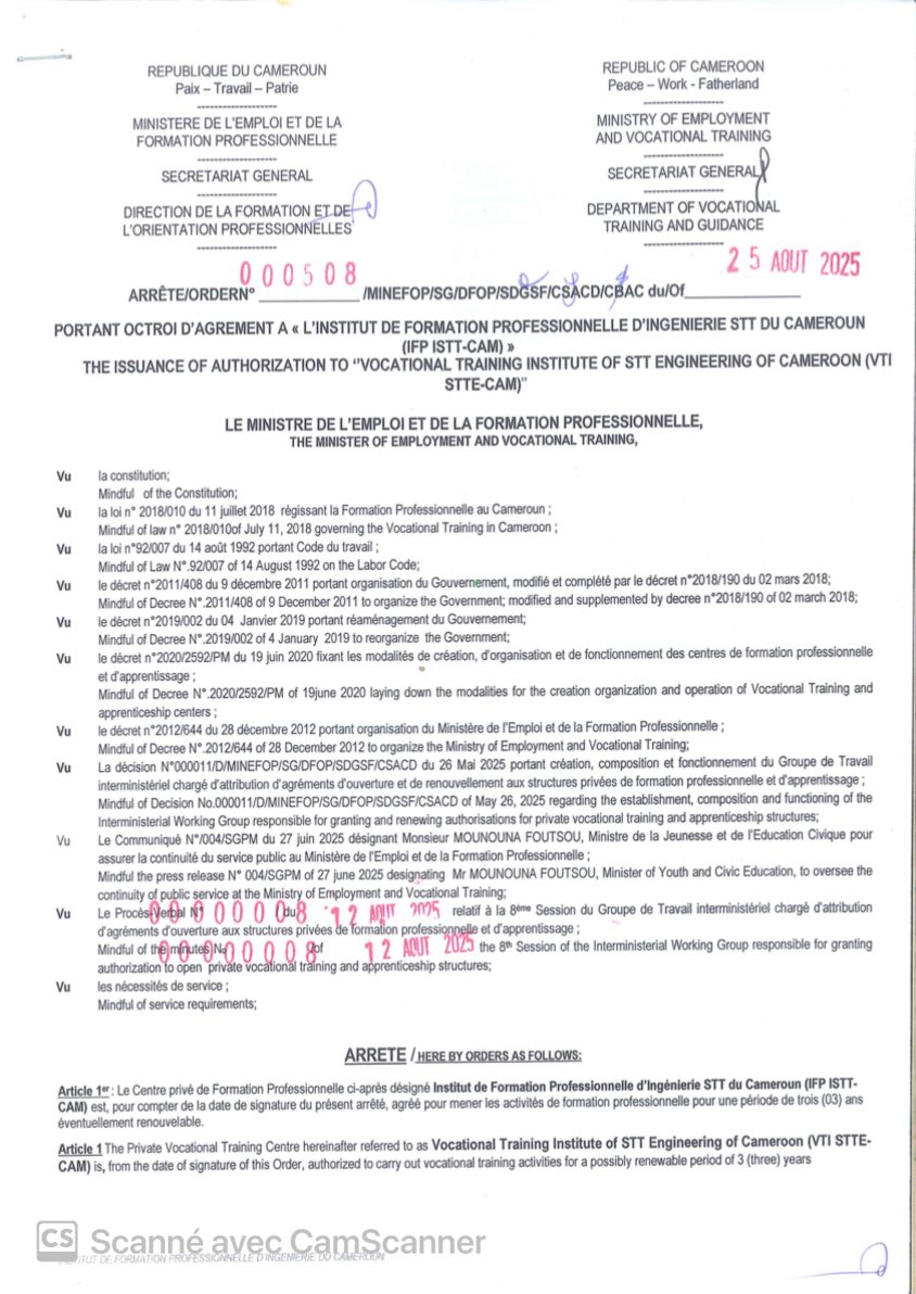 Agrément Page 1